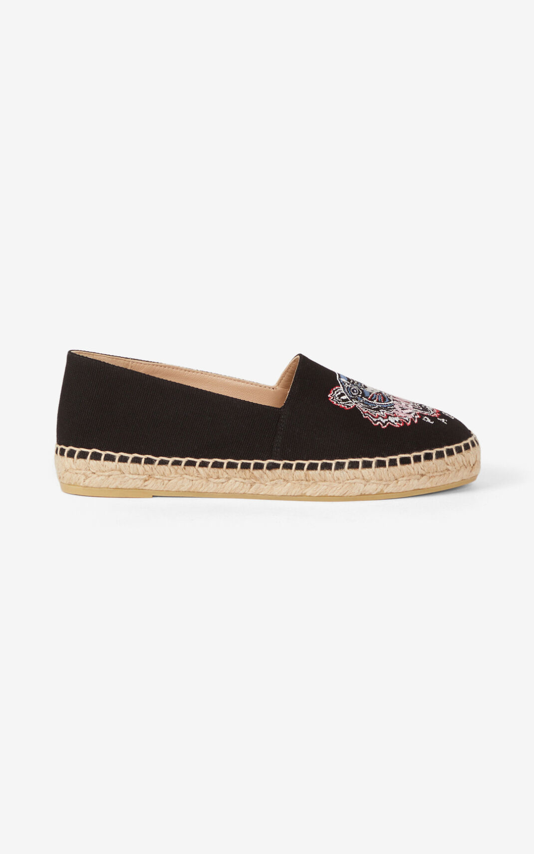 Kenzo Tiger Vászon Espadrilles Női Fekete | ID.449884